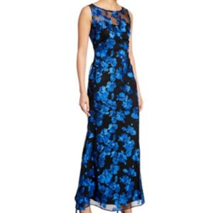 Karl Lagerfeld Embroidered Mesh Gown-Size 12